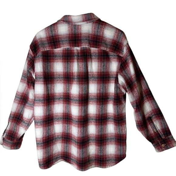 Abercrombie & Fitch Plaid Flannel Oversized Shirt Button Up Top Shirt Jacket M - Picture 12 of 17